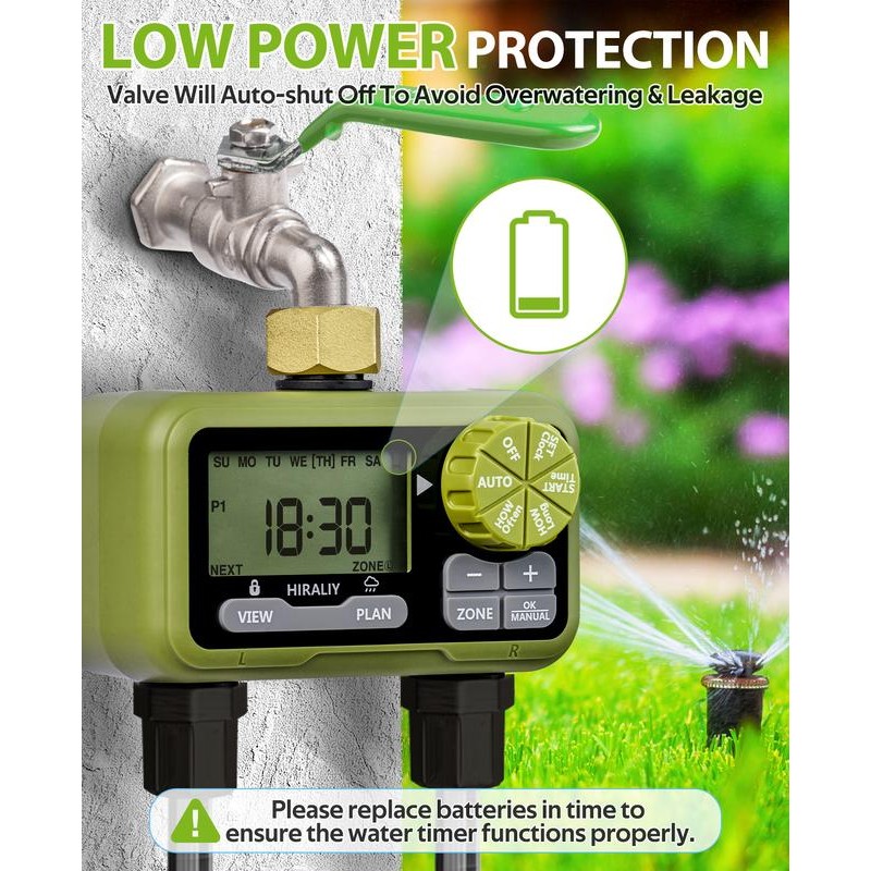 HIRALIY Sprinkler Timer, Water Timer for Garden Hose, Easy to