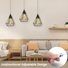 Casenly Rope Suspension Installation Kit, 4 Pieces 2 m x 1.5 mm Adjustable Rope Suspension Lamp Suspension Ceiling Stud Wire Rope Hanging Set for LED Panel Ceiling Light Photos Mounting