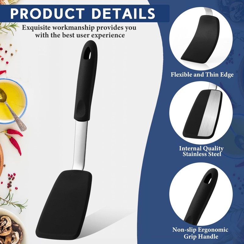 Yetene Medium Silicone Spatula Flexible Silicone Cookie Spatula Heat Resistant