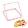NICENEEDED Cookie Stencil Holder, 4.72x4.72 inch, Pink, Plastic, Cookie Decorating