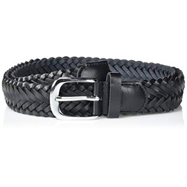 a.x.n.y Boys' Adjustable Braided Belt, Black, 36