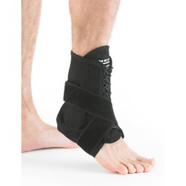 Neo-G Laced Ankle Support - MEDIUM - Medical Grade Quality, breathable fabric HELPS support injured, arthritic ankles, repetitive sprains, strains, instability, inversion/eversion - Unisex Support