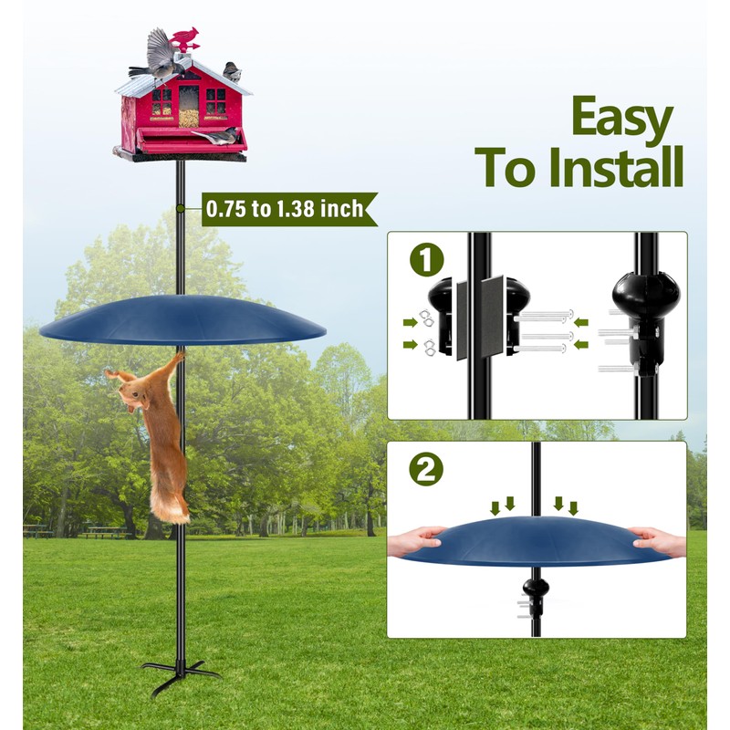 19.25-Inch Extra Large Squirrel Baffle for Bird Feeder Pole,Squirrel Proof