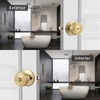 NCSEN 6 Pack Gold Door Knobs,Interior Door Knob with Lock,Coastal