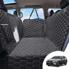 Dog Seat Covers for Back Seat, Dog Hammock for Cars, Waterproof Backseat Cover for Dogs in Car, Heavy Durable Dog Hammock for SUV with Mesh Window, Non Slip Dog Car Seat Covers for Small SUV,RAV4,CRV