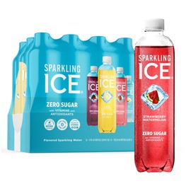 Sparkling Ice Blue Variety Pack, Zero Sugar Sparkling Water, with Vitamins and Antioxidants, 17 fl oz, 12 count (Classic Lemonade, Strawberry Watermelon, Grape Raspberry, Lemon Lime)