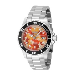 Invicta Pro Diver Men 40mm Stainless Steel Steel Orange+Camouflage dial PC32 Quartz