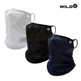 Cool UV Protection Sports Mask for Outdoor Activities, Golf, Running, Cycling Mask (White) 2ea