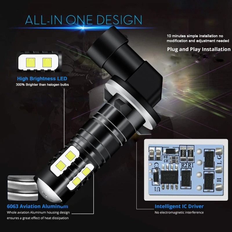 SHENKENUO 2 EX Bright LED light bulbs for JD Deere