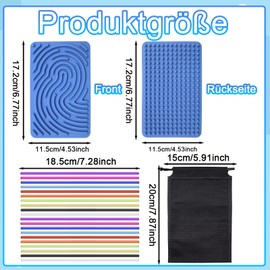 Sensorik Spielzeug,Activity Board,Silikon Sensorisches Stress Aktivitätsbrett,mit Tasche und 20 Klebestift für 14+ Jahre Alt