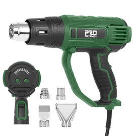 Prostormer 2000W Heat Gun, Hot Air Gun 140°F-1022°F(60°C-550°C) Variable Temperature Control for 3 Speed Settings with 4 Nozzels, for PVC, Paint Stripping, Shrink Wrapping, Crafts