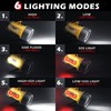 FORTO Rechargeable Spotlight, 200000 Lumens Handheld Spot Light with Foldable