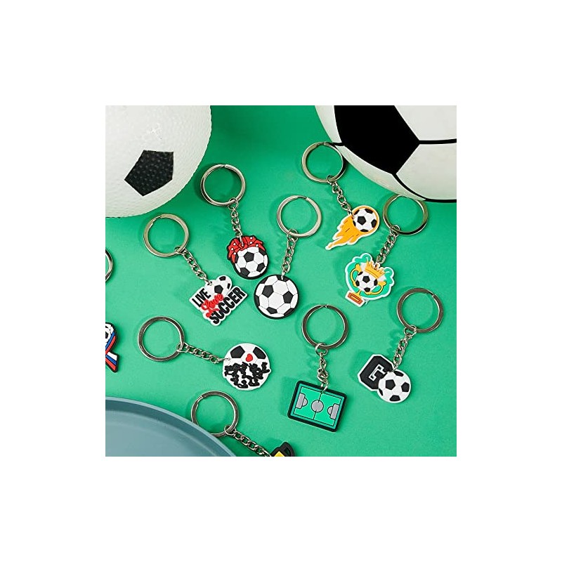 36 Pack Soccer Keychains - Fun Party Favors & Gifts