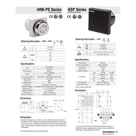 HRB-PS50IR110V, Buzzer, 30mm Panel Hole, 80dB, Intermittent Sound, IP40, 110V AC/DC