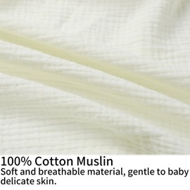 Onacosht Muslin Nursing Pillow Cover Soft 100% Cotton Feeding Pillow Slipcover Fits Standard Infant Nursing Pillow or Positioner for Baby Boy and Girl, Ivory White