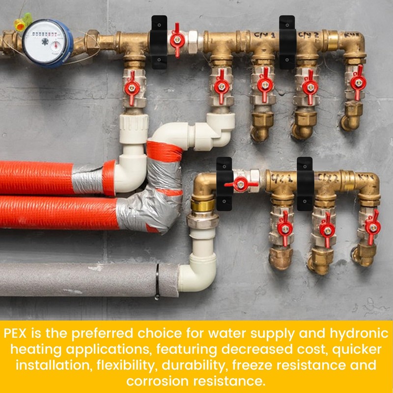 50 Pack 1/2 Inch Pipe Clamps Pex Clamp Heavy-Duty Bulk