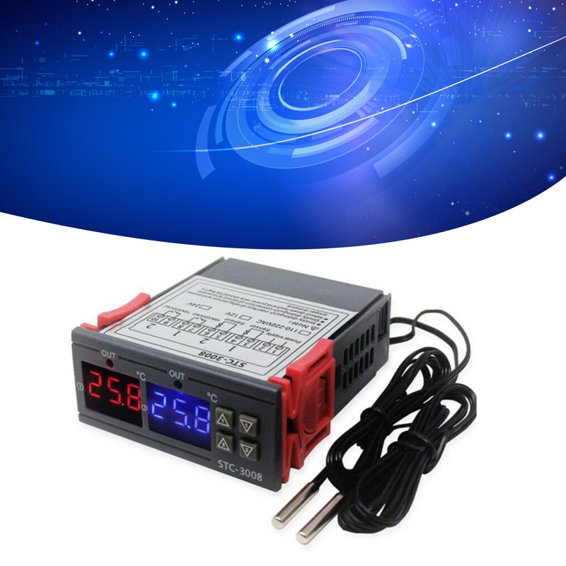 Digital Display Temperature Controller Microcomputer Intelligent Dual Control Electronic Adjustable