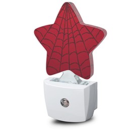 Red Spider Web Night Lights Plug into Wall with Dusk to Dawn Sensor,Lamp for Bedroom Bathroom Hallway Nightlight for Women Girls Kids Gifts