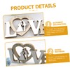 BIUDECO Wooden Letter Adornment Wedding Photo Prop Ornament for Aesthetic