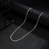POATOW Stainless Steel 3.5mm 5mm 7mm Chain Necklace for Men,