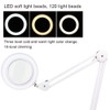 5X Magnifying Glass Led Ring Lamp, Foldable Clip-On Beauty Lamp,