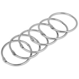 Book Rings, Pack of 50 Metal Book Binder Rings Binder Rings for Loose Sheets Book Paper Index Cards DIY Craft Scrapbook Photo Albums Silver 30 mm