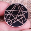 H.P. Lovecraft Cthulhu Necronomicon Simon Star Sigil Grimoire 1.1" Enamel