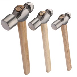 3 Packs Ball Peen Hammer Set, 16oz & 24oz & 32oz, Ball Pein Hammers with Forged Steel Head & Wood Handle, by GENHAKON.
