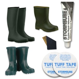 Khaki Wellington Boot Repair Kit - Fast, Durable, and Flexible Repairs for Wellington Boot: Great for Splits, Cracks, and Holes