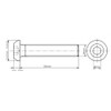 M6 (6mm x 18mm) Button Head Screws Allen Socket Bolts