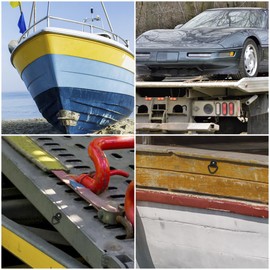 X AUTOHAUX Tie Down Anchor 1/4" Diameter V Shape Ring for SUV Cars Black 4pcs