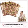 MECCANIXITY Organza Bag 4" x 5", Sheer Flower Heart Mesh