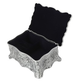Knickknack Storage Box, Exquisite Vintage Jewelry Box Rustproof Zinc Alloy Soft Velvet Box for Home (L 30cm / 11.8in)