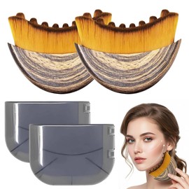IWIDYA Pack of 2 Lymph Brushes Face - Gentle Face Massage for Firmer Contours, for Face, Neck & Jaw
