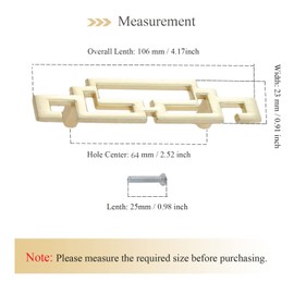 Mgoodoo Pull Handle for Kitchen Cabinet Door Drawer Handles and Knobs Furniture Hardware Retro European Style (2pcs, 64mm Gold)