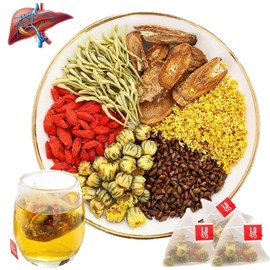 Liver Detox Tea, 30 Pcs Liver Formula Chrysanthemum, Dandelion Wolfberry Tea, Chrysanthemum, Te De Higado Crisantemo, Te Chino Para Limpiar El HíGado Graso (30pcs)