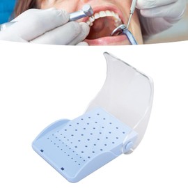 Estuche Esterilizable en Autoclave para Fresas Dentales, Soporte para Fresas Dentales Rectangular Seguro de 60 Agujeros, Color Brillante para Hospital (Azul)