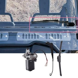 RainMan S 12V Electric Windshield Wiper Motor Kit Replacement for Polaris RZR, Clear, Front and Inside, UTV, Polycarbonate (PC)