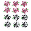 Q-YO Women/Girls Ribbon, Petal Flowers Lined Hair Bows Clips (12pc
