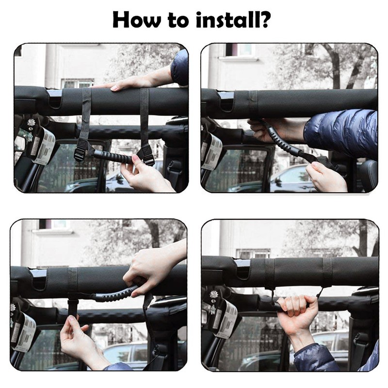 4PCS Grab Handles for Jeep Wrangler from 1995 to 2018