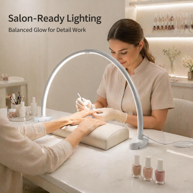welltell Half Moon Nail Light, 180° No Shadow LED Nail