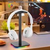 FUNFANG Headphone Stand Bottom Illuminated Headphone Holder RGB Light for