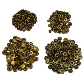 StarPG Basic Spring Hooks, 0.6 inch (15 mm), Antique Gold, Antique Gold, 100 Pairs (No Hats)