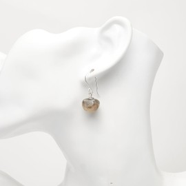 Edelstein Perle Ohrringe für Frauen - Teardrop Form Edelstein und Sterling Silber Haken baumeln Tropfen Ohrringe (Labradoritstein)