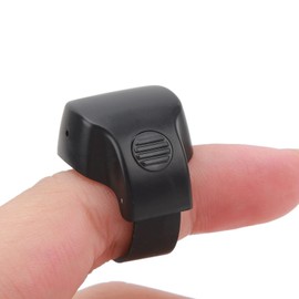 Bluetooth Remote Control Tiktok Page Turner Wireless Camera Remote Shutter Selfie Button Scroll Ring Fingertip Clicker for Android Phone Tablet (Black)