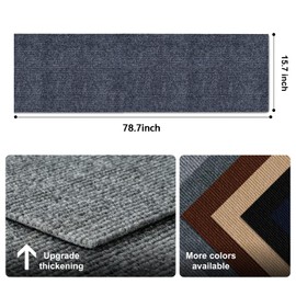 Cat Scratch Couch Furniture Protector, Adhesive Cat Scratch Pad Deterrent for Furniture, DIY Climbing Cat Scratcher Couch Protector from Cat Claws Scratching for Indoor Cat(Light Grey, 78.7x15.8Inch)