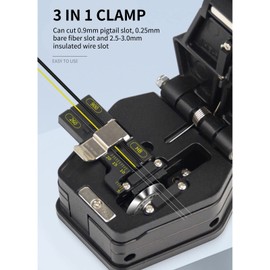 Fiber Cleaver, 6C Cable Cutting Fibre Optic Cleaver Tools 16 Surface Blade Fibre Cutting Tool