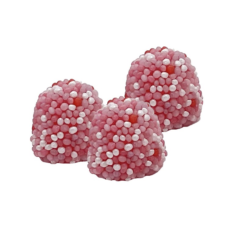 Fruidles Berry Gummy Candy, Nonpareils Coated Gummies (1 Pound, Pink