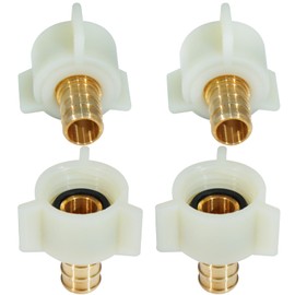 4 Pack PEX Fittings 1/2" x 1/2" PEX Female NPT Threaded Swivel Adapter Brass Crimp Fittings, PEX Plumbing Swivel Fittings, RV PEX Faucet Connector for PEX Tubes