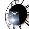 WALPLUS 30cm(11.8") Diameter Acrylic Gloss Roman Wall Clock Black Home